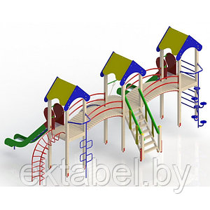 Детский игровой комплекс Трехбашенный 