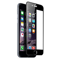 Защитное стекло 3d-100d для Apple Iphone 6 / 6s черный (полная проклейка), фото 1