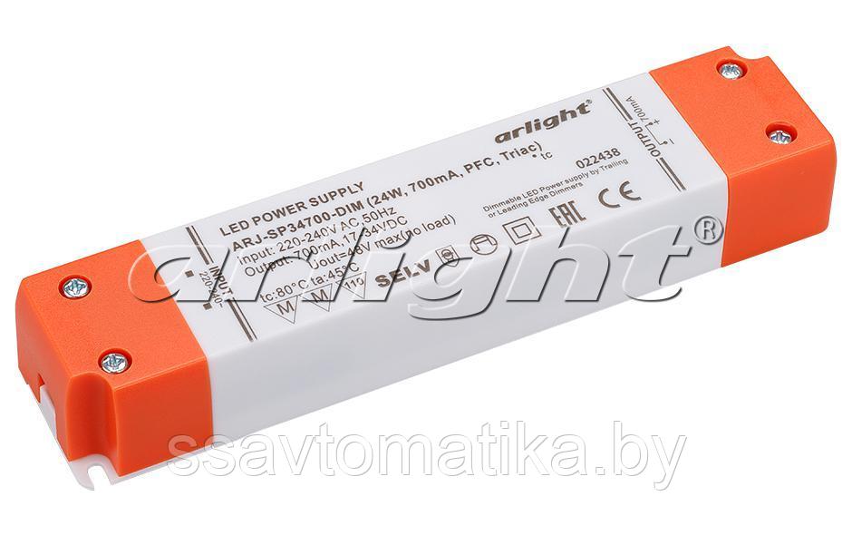 Блок питания ARJ-SP34700-DIM (24W, 700mA, PFC, Triac)