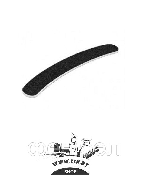 Пилка маникюрная для ногтей "Super Nail" (#100/180, утолщенная, черная, банан) - фото 1 - id-p63895463