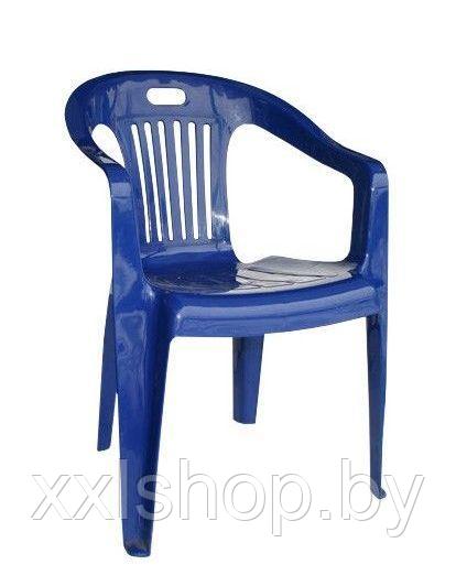 Пластиковый стул-кресло Комфорт-1 синий - фото 1 - id-p63895498