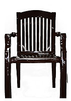 Пластмассовый стул - кресло Премиум-1 шоколад
