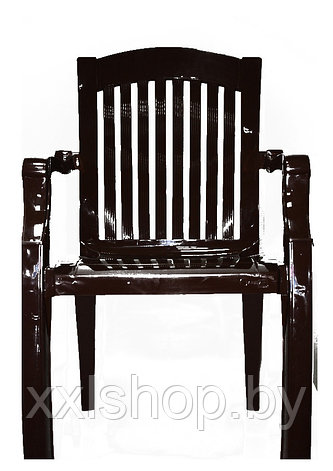 Пластмассовый стул - кресло Премиум-1 шоколад, фото 2