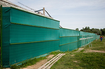 Ткань для ограждения ПП320 (зеленая) 3,2*50м. (100г/м2)