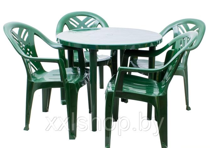 Набор садовой мебели из пластика Комфорт-5 темно зеленый, фото 2