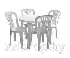 Набор садовой мебели из пластика Комфорт-5 белый - фото 1 - id-p63952914