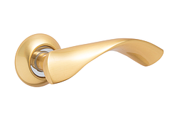 Ручки дверные B-Twist SG/CP матовое золото/хром, арт.010111510 BAROM (ЛОКСТАЙЛ)