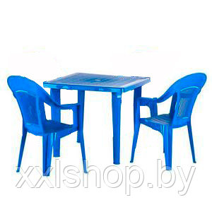 Комплект пластиковой садовой мебели Престиж-3 синий - фото 1 - id-p64000287