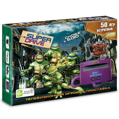 Игровая приставка SEGA Super Drive Turtles (50 встроенных игр, 16 bit, 2 дж.) - фото 1 - id-p64016520