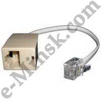 Переходник сетевой RJ-45 на телефонный RJ-12, TWT TWT-AD-4512-L, КНР