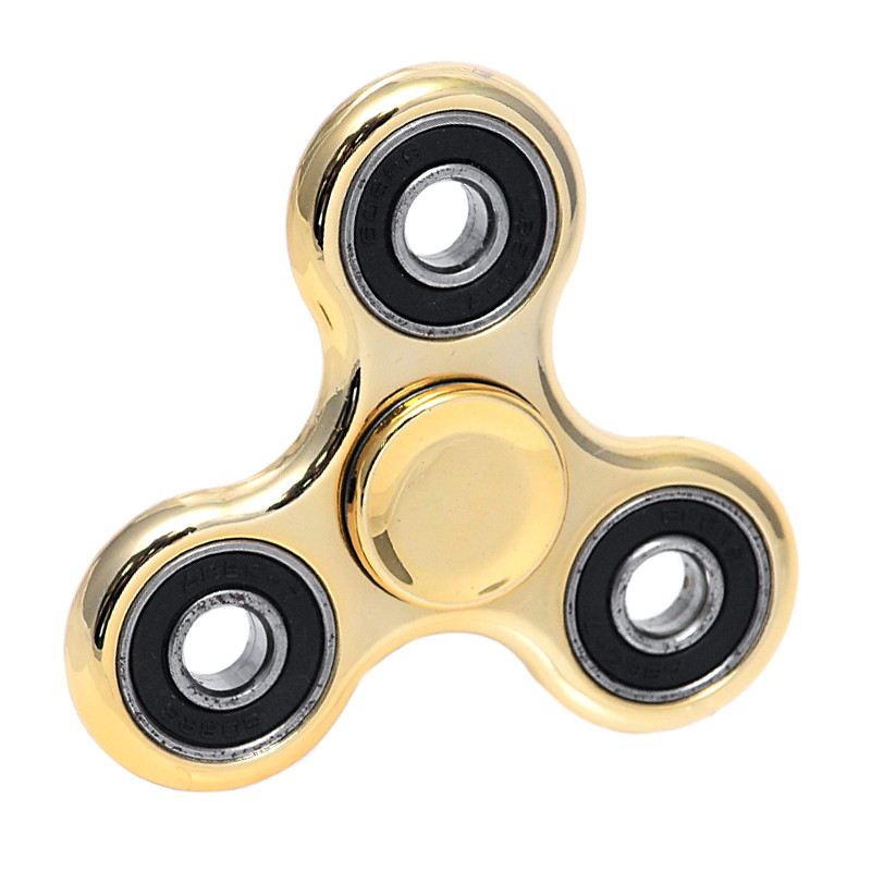 Спиннер для рук (Fidget Spinner) металлический с эффектом свечения