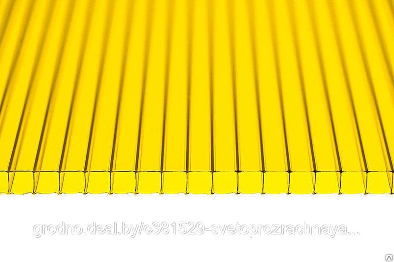 Поликарбонат 4мм желтый(2,1x6м) - фото 1 - id-p64158487