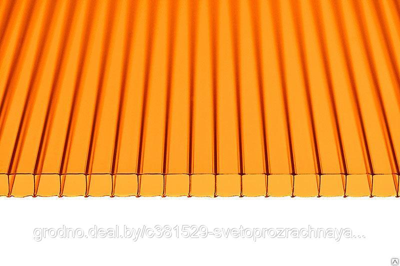 Поликарбонат 6мм оранжевый(2,1x6м) - фото 1 - id-p64158500
