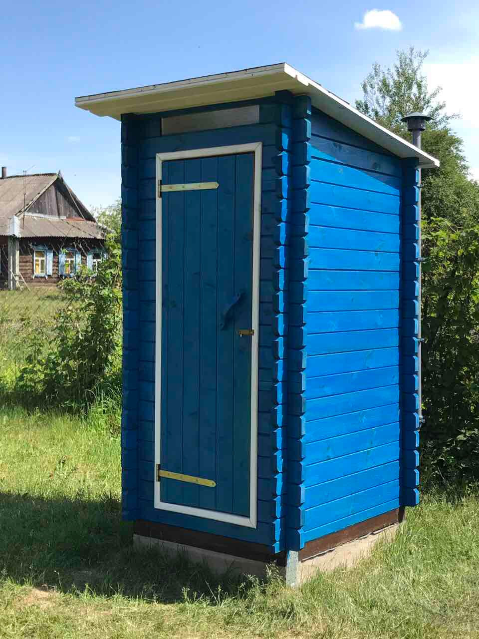 Туалетный домик для дачи 1,4 х 1,2 (м) (базовая комплектация) - фото 1 - id-p50670280