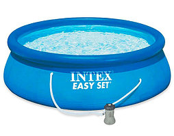 Надувной бассейн Easy Set 396x84 см+ фильтр насос Intex