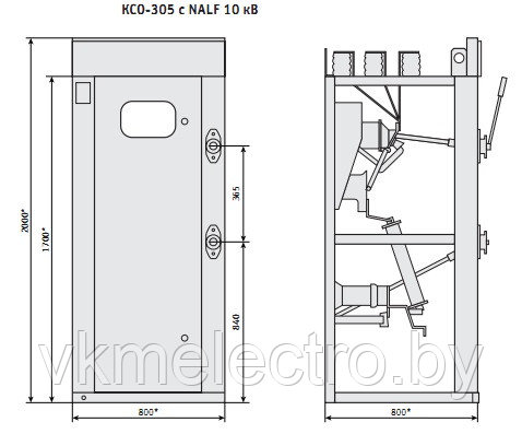 Камеры сборные одностороннего обслуживания КСО-398, КСО-305 - фото 3 - id-p64251763