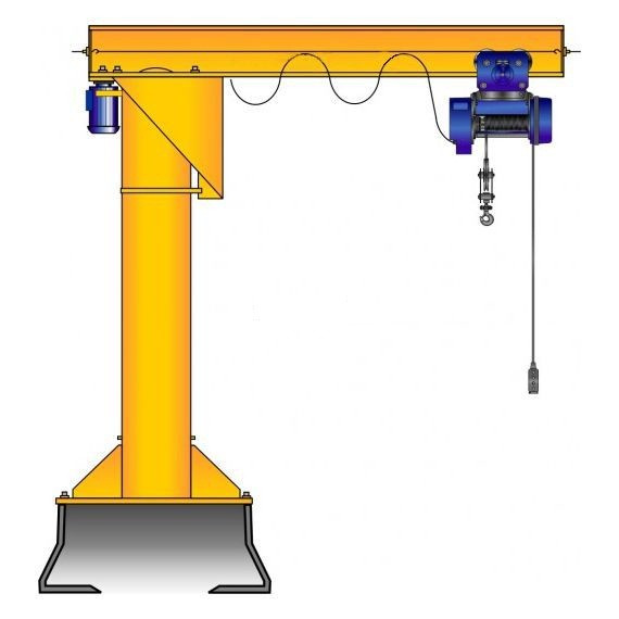 Кран консольный с электрическим приводом поворота консоли, грузоподъемность 5,0тн