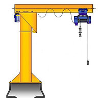 Кран консольный с электрическим приводом поворота консоли, грузоподъемность 5,0тн