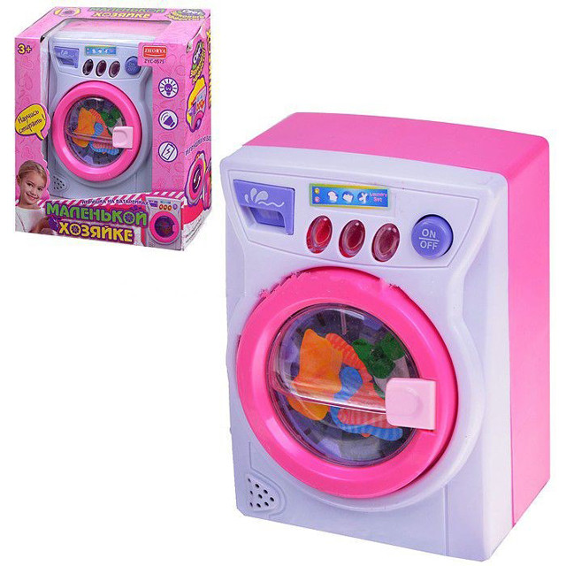 Игрушечная стиральная машинка "Маленькой хозяйке" ZYC-0575 со светом и звуком - фото 1 - id-p64289888