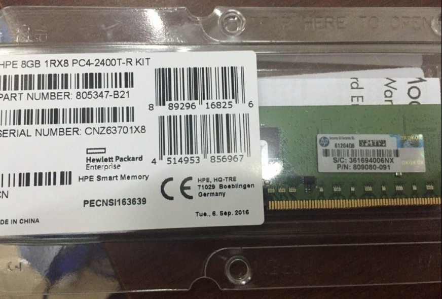 805347-B21 819410-001 серверная память HP 8GB PC4-2400T-R - фото 3 - id-p64297819