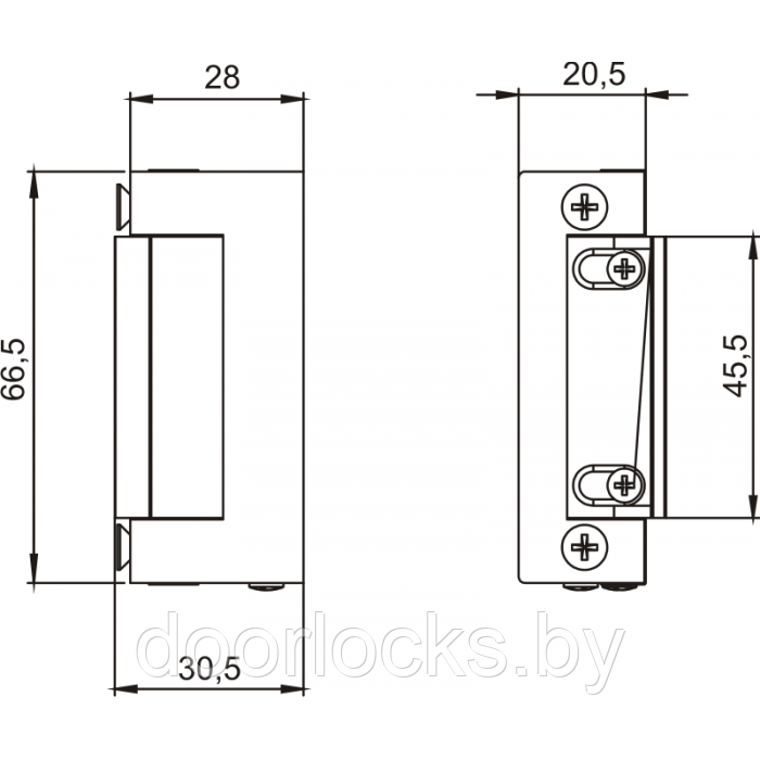 Электрозащелка LOB NDF 54 B для калиток и СКУД - фото 2 - id-p64318982