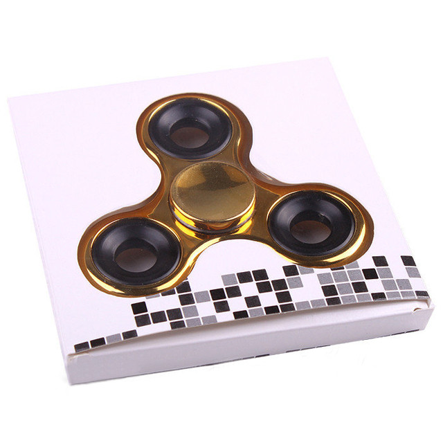 Спиннер для рук (Fidget Spinner) металлический с эффектом свечения - фото 2 - id-p64153767