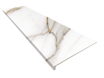 Ступень клинкерная Exagres Marbles Calacatta Peldano Recto 33x120