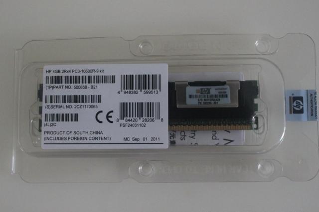 500658-B21 501534-001 Оперативная память HP 4GB DDR3 1333MHZ PC3-10600 CL9 ECC RDIMM