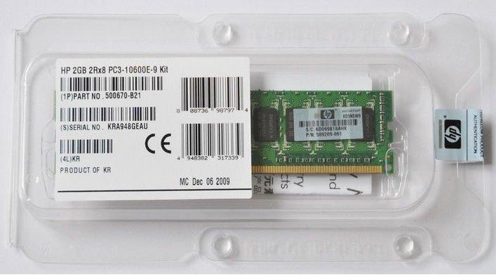 500672-B21 501541-001 Оперативная память HP 4GB 1333MHZ PC3-10600 CL9 2R ECC UNBUFFERED