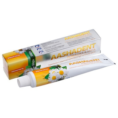 Зубная паста Aashadent Ромашка-Мята, 100мл (Aasha Herbals) - фото 1 - id-p64359909