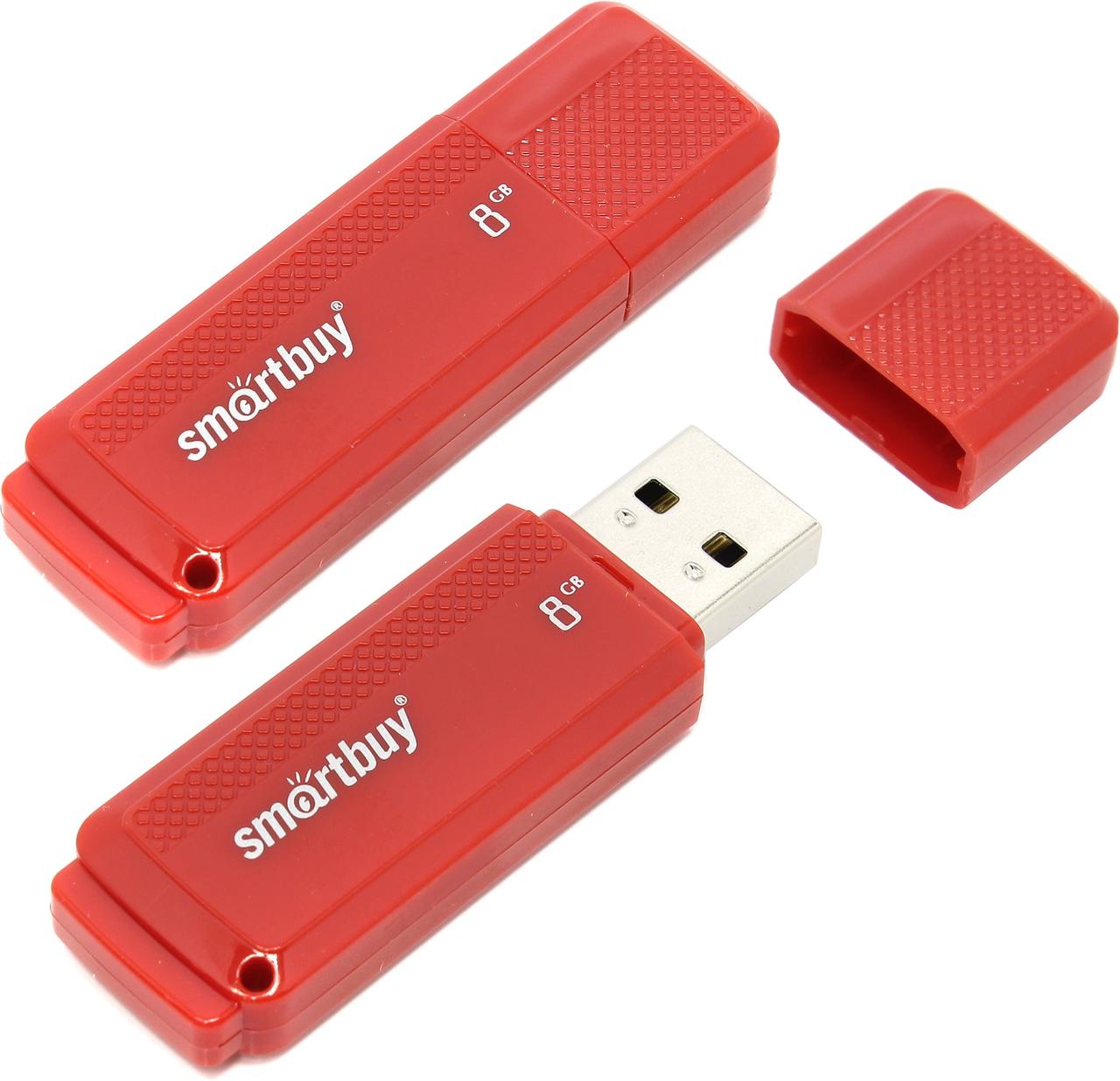 USB флеш-диск SmartBuy 8GB Dock Red (SB8GBDK-R) - фото 1 - id-p64361358