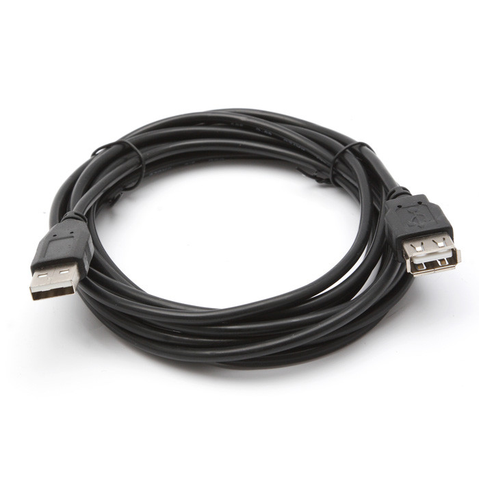 Кабель-удлинитель USB 2.0 Smartbuy Am-->Af 5m черный в пакете (К831)