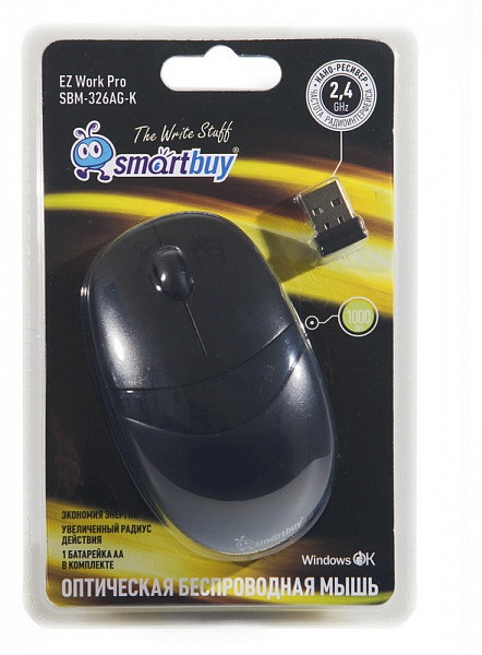 Мышь беспроводная Smart Buy 326AG Black (SBM-326AG-K) - фото 2 - id-p64362801