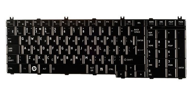 Замена клавиатуры в ноутбуке TOSHIBA C650 C655 L650 L655 L670 BLACK - фото 1 - id-p2707031