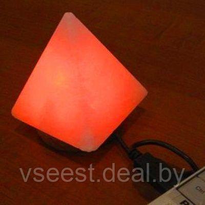 Соляная USB-лампа Пирамида, фото 2