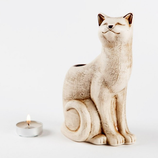 Аромалампа «Кошка» - шликерная керамика ручной работы