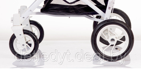 Коляска прогулочная BabyHit DRIVE В цветочек, белая рама - фото 2 - id-p64386439