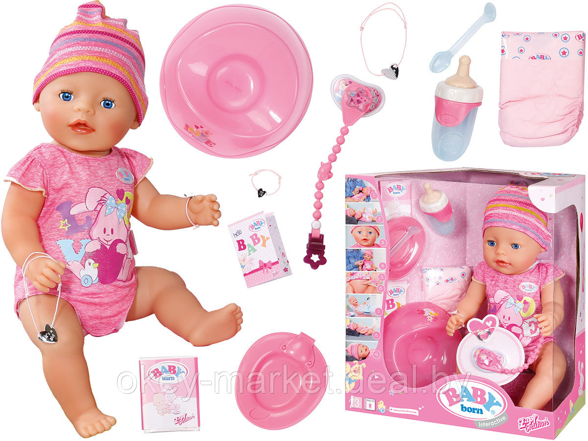 Интерактивная кукла Baby Born 822005 - фото 1 - id-p64444259
