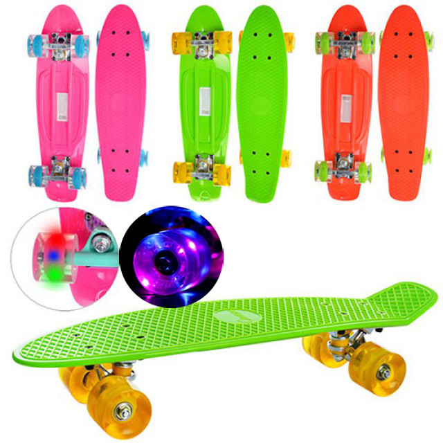 Пенни борд (Penny Board) 22" светящиеся колеса 56 см 