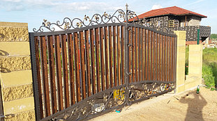 Кованые ворота с калиткой  1