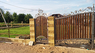 Кованые ворота с калиткой  2