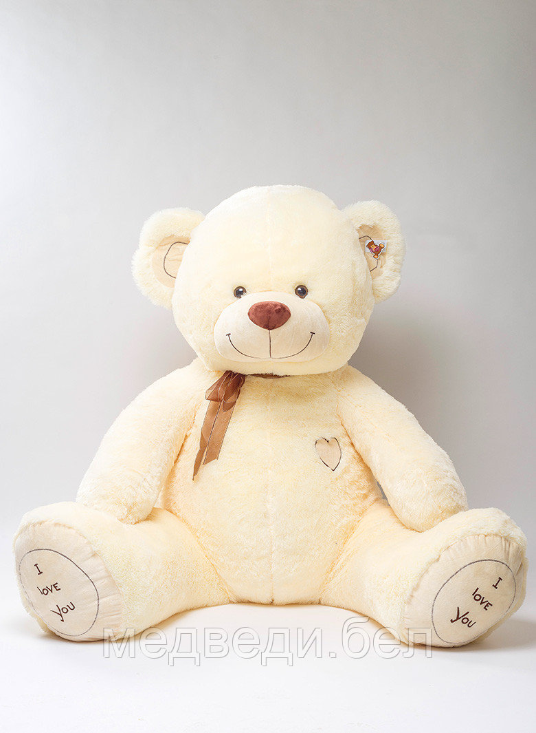 Мягкая игрушка ILY 230 см кремовый большой медведь, плюшевый мишка - фото 3 - id-p64519373
