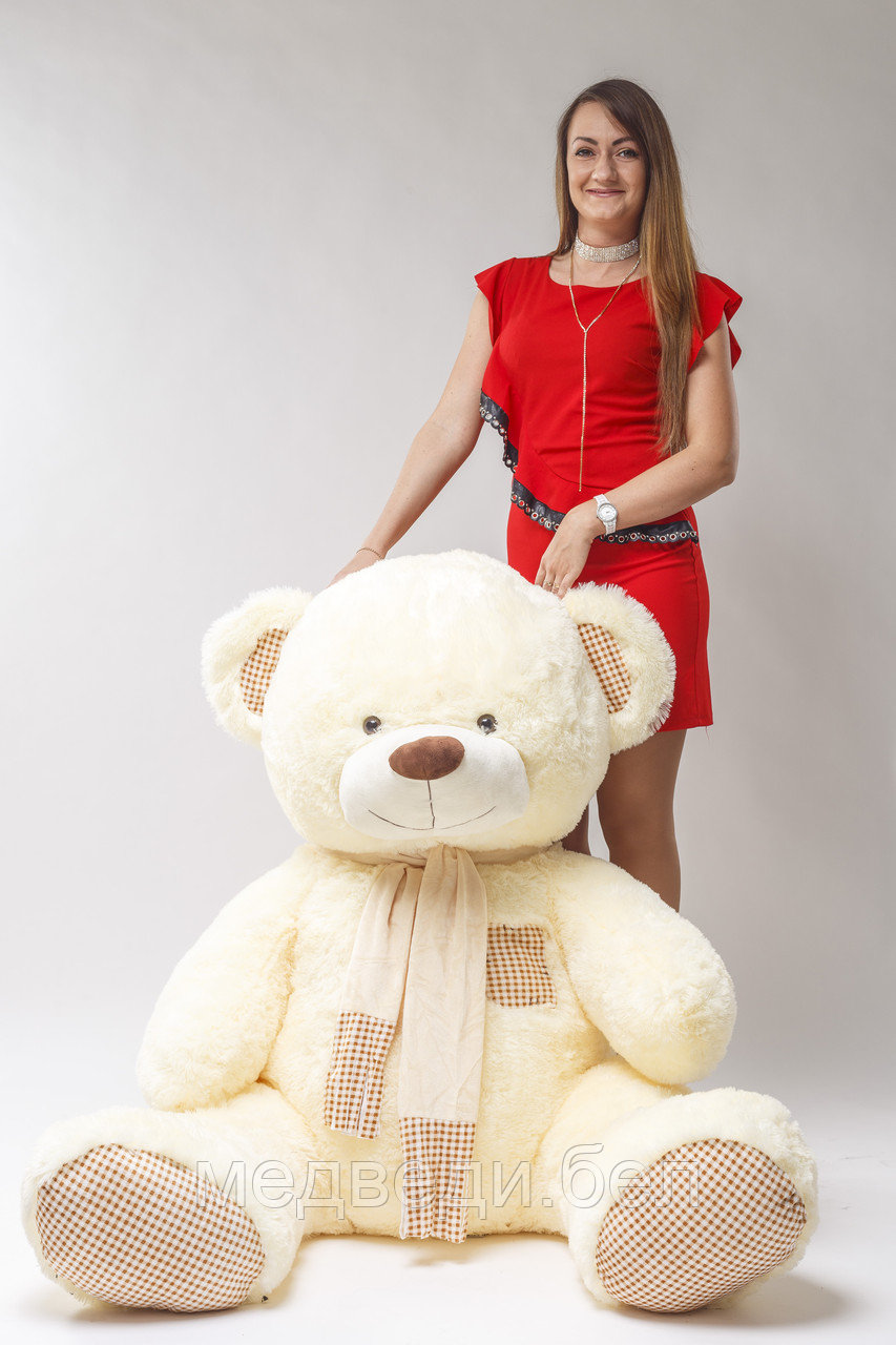 Мягкая игрушка Sweet 190 см кремовый большой мишка, плюшевый медведь - фото 2 - id-p64519614