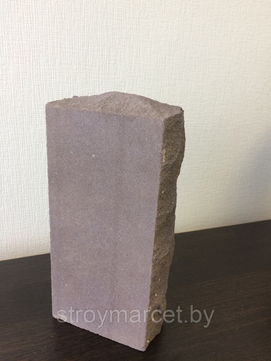 Камень (кирпич) искусственный рустированный серый