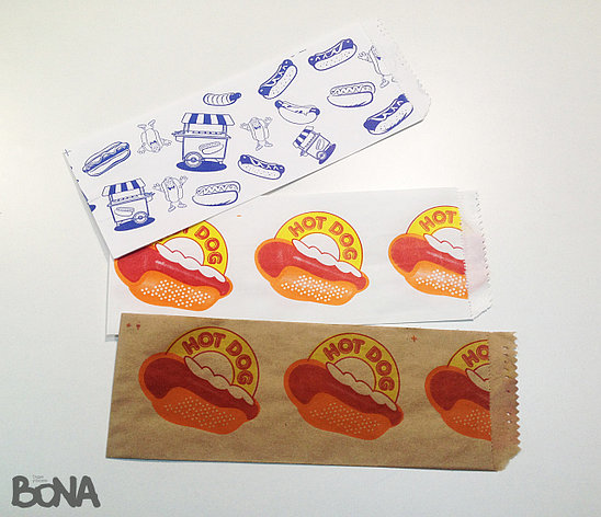 Упаковка для хот-дога 80*215 мм (с рисунком), фото 2