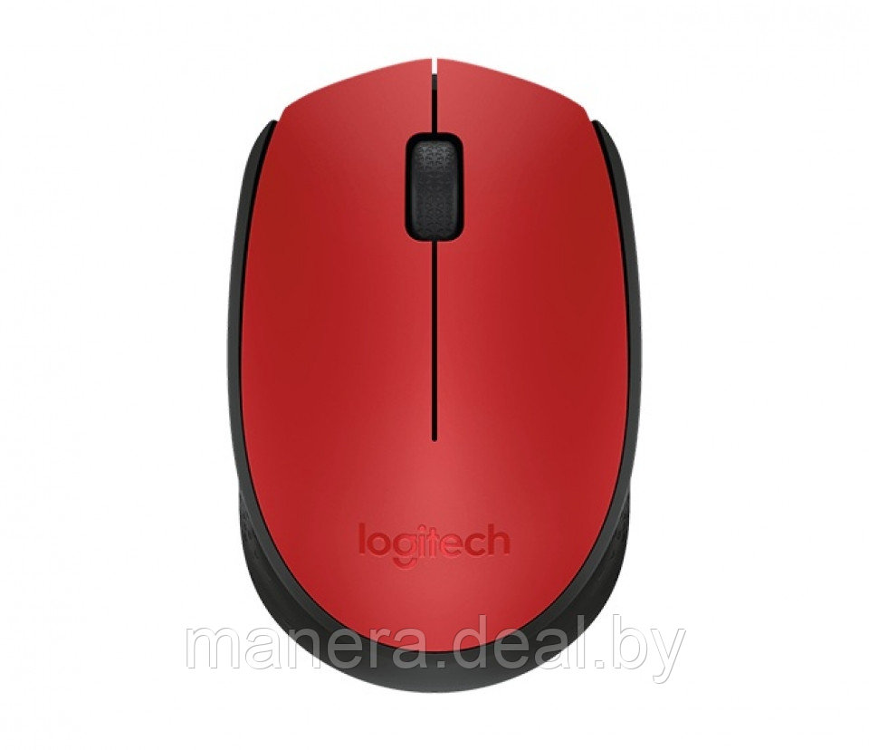 Компьютерная мышь беспроводная Logitech Mouse M171, красный