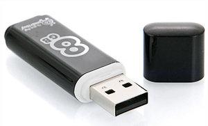 USB Flash Smart Buy Glossy Black 8GB (SB8GBGS-K) - фото 1 - id-p64589191