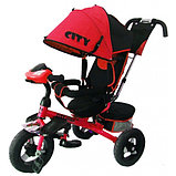 Детский велосипед трехколесный Trike City Sport  с ручкой управляшкой, фото 4