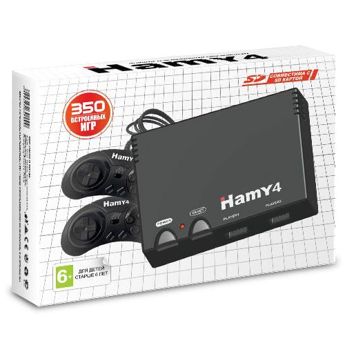 Игровая приставка Sega+Dendy "Hamy 4" Classic Black (350 встроенных игр, 8-16 bit, 2 дж.) - фото 1 - id-p63279233