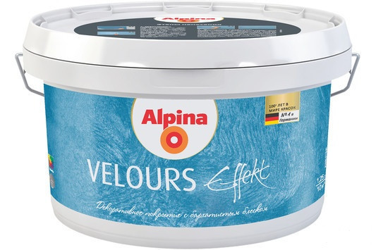 Декоративная шпатлевка Alpina Effekt Velours 1,25 л (Германия)